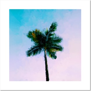 One green palm tree Posters and Art